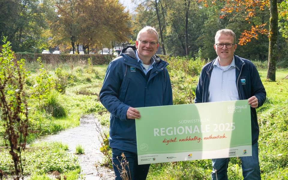 Detlef Lins (GF NPSR, li.) und Georg Schmitz (stellv. GF NPSR) freuen sich auf die Projektumsetzung